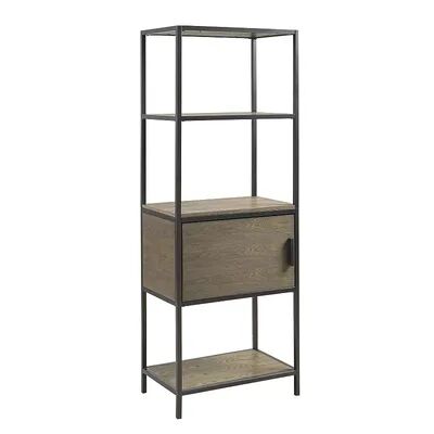 Madison Park Pagosa 3-Shelf Bookcase & Lower Storage Cabinet Set, Grey