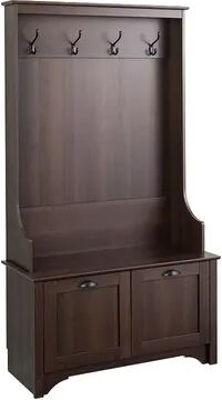 Prepac Wide Entryway Storage Cabinet, Dark Brown