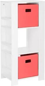 RiverRidge Home Book Nook Collection Kid's Cubby Storage Tower, Orange