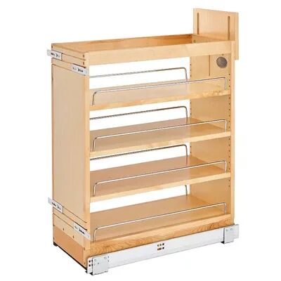 Rev-A-Shelf 448-BCSC-9C 9 Inch Base Pullout Soft Close Cabinet Storage Organizer, Natural