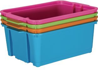 Classroom Stacking Bins  Neon  Set of 4 by Really Good Stuff LLC