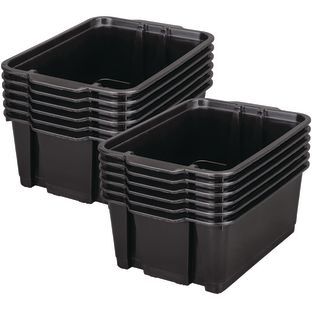 Classroom Stacking Bins  12 bins Color Black by Really Good Stuff LLC