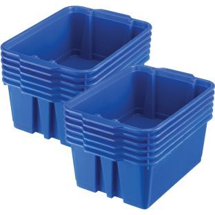 Classroom Stacking Bins  12 bins Color Blue by Really Good Stuff LLC