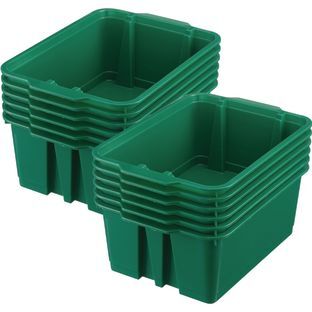 Classroom Stacking Bins  12 bins Color Green by Really Good Stuff LLC