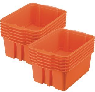 Classroom Stacking Bins  12 bins Color Orange by Really Good Stuff LLC