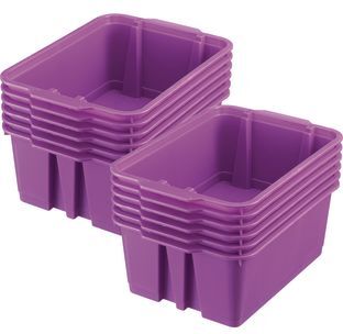 Classroom Stacking Bins  12 bins Color Purple by Really Good Stuff LLC