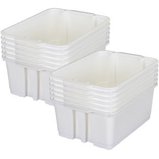 Classroom Stacking Bins  12 bins Color White by Really Good Stuff LLC