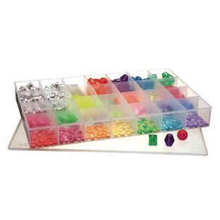 28 Compartment Plastic Storage Case Color Clear by Really Good Stuff LLC