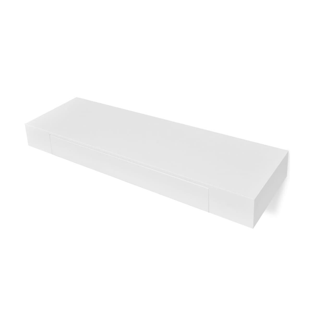 Vidaxl Floating Wall Shelves with Drawers 2 pcs White 31.5