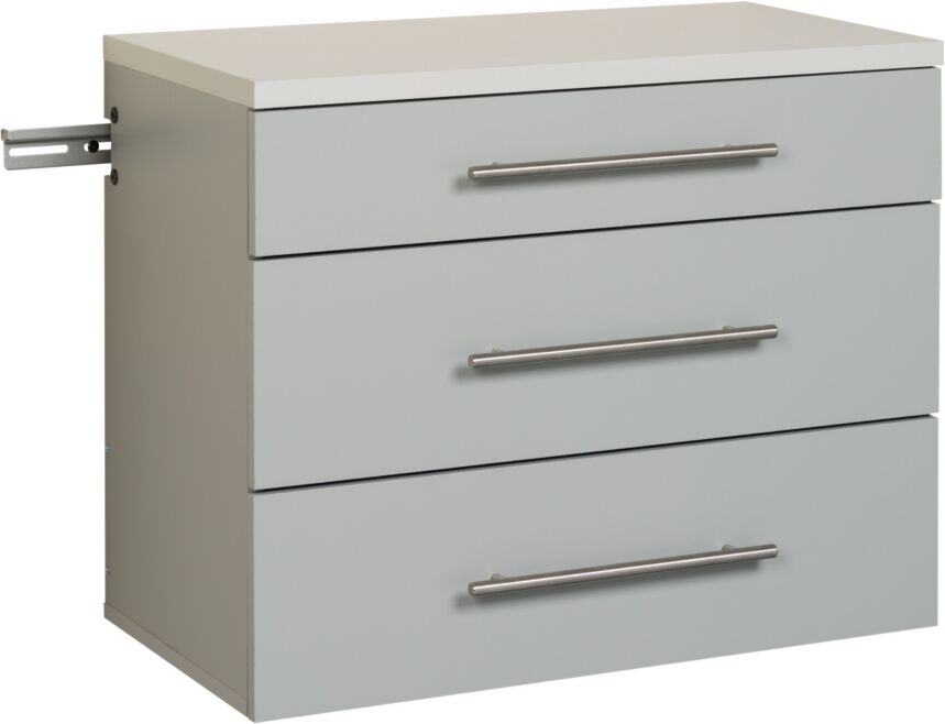 Prepac Hang-ups 3-Drawer Base Storage Cabinet - Gray