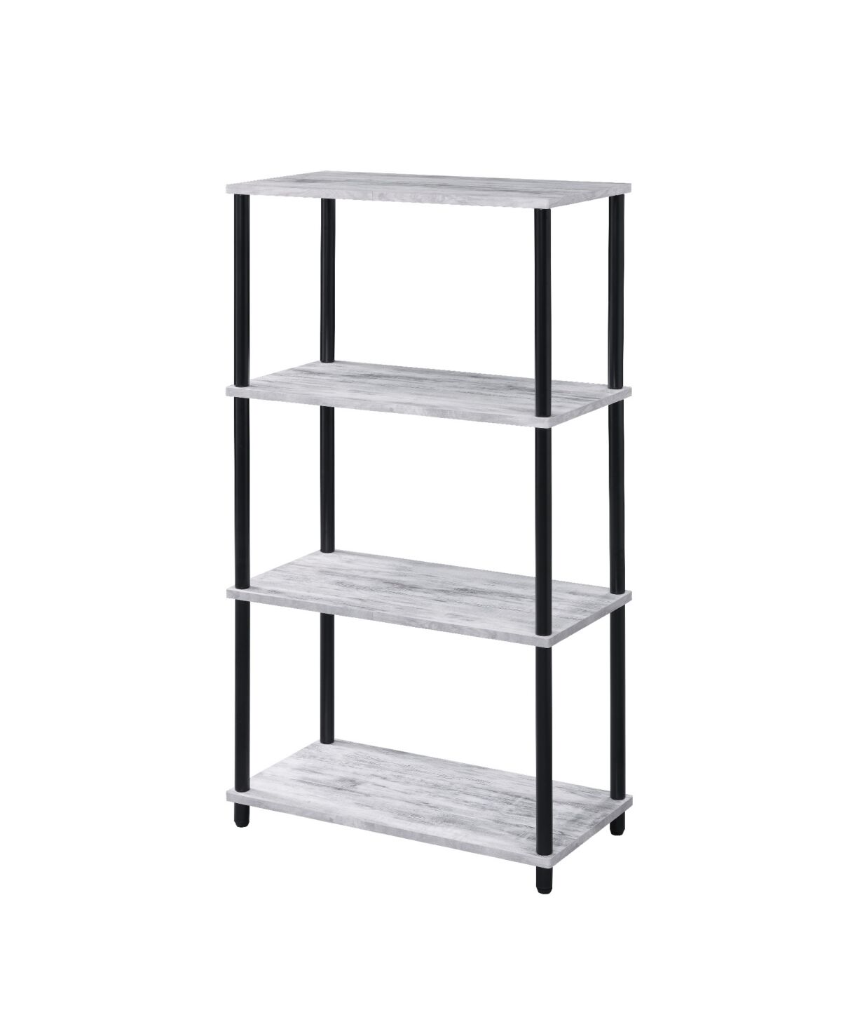 Acme Furniture Nypho Bookshelf - Classic White and Black Finish