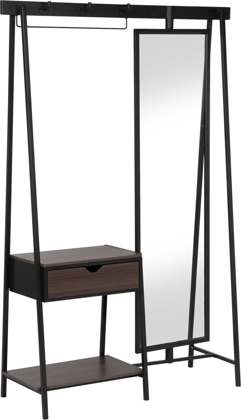 Furniture of America Revda 1-Drawer Coat Stand - Black