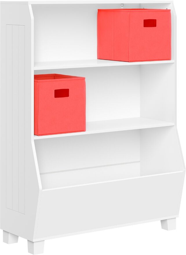 Riverridge Home Kids Book Case with Toy Organizer - Open Orange