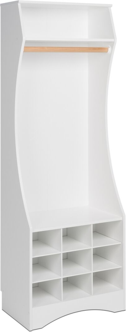 Prepac Compact Wardrobe with Shoe Storage - White