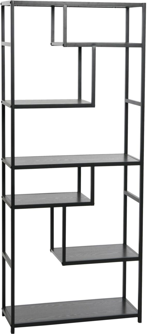 Household Essentials Tall Bookshelf, 6 Shelves - Black