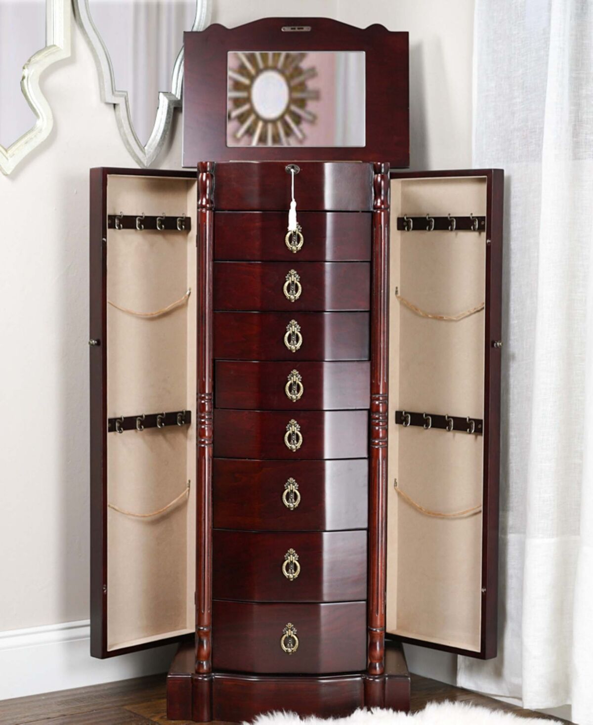 Hives & Honey Robyn Jewelry Armoire - Cherry