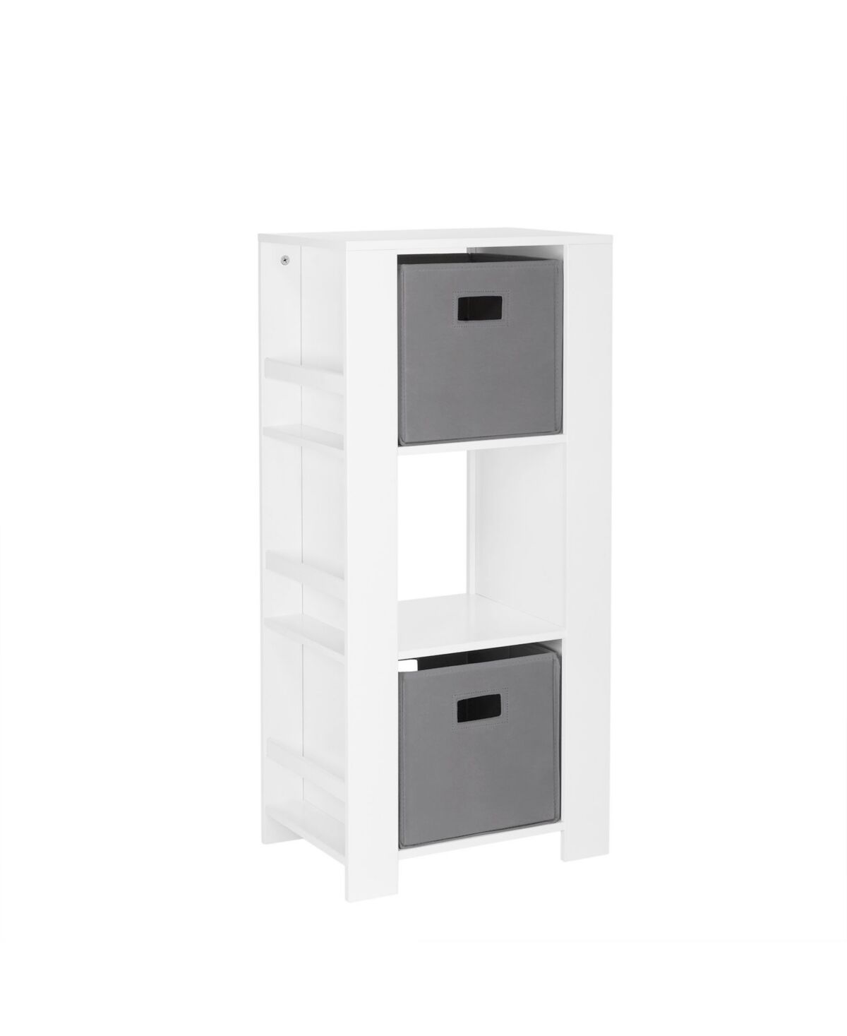 RiverRidge Home Book Nook Collection Kids Cubby Storage Tower with Bookshelves - Gray