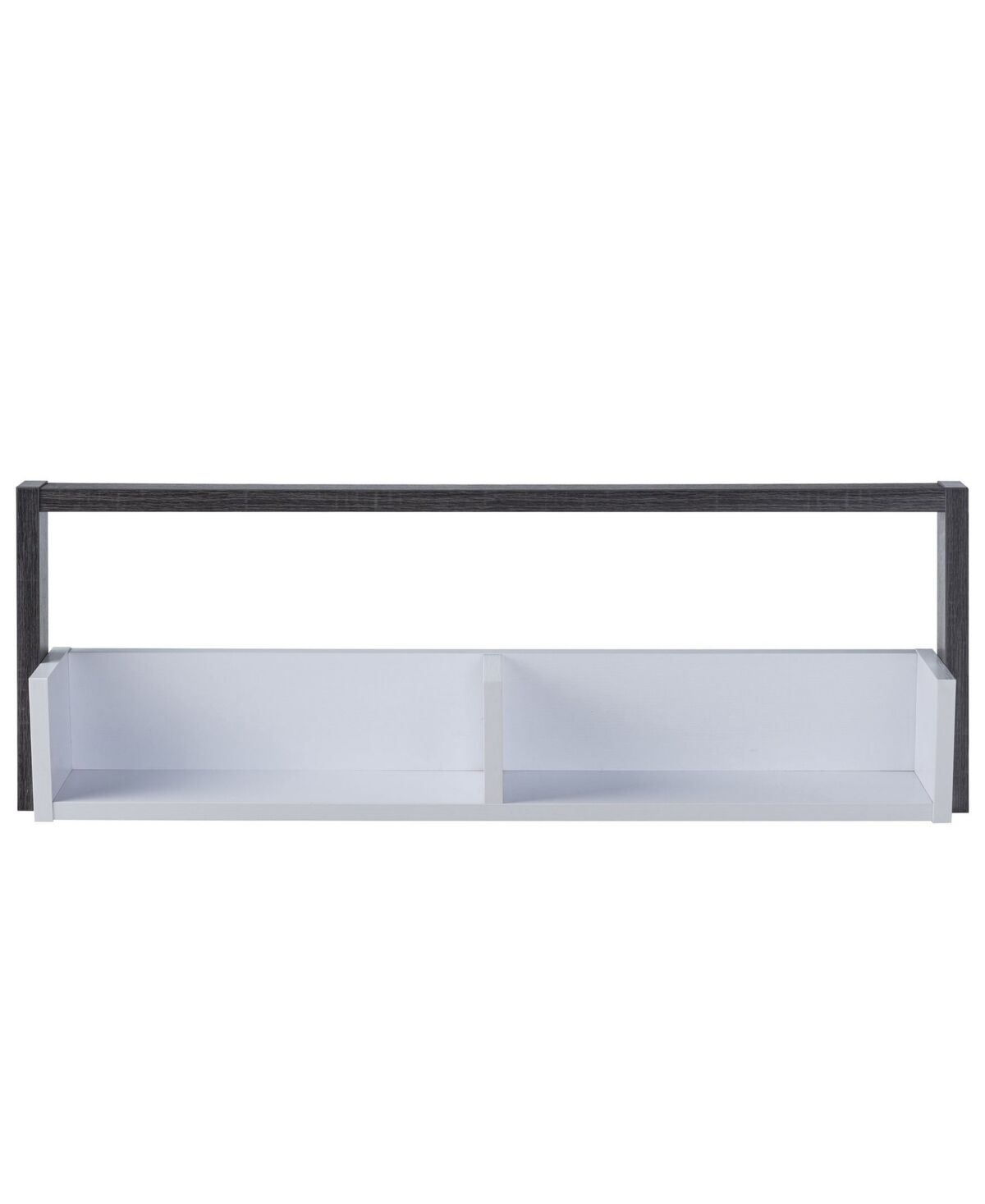 Furniture Of America Dellmara 2 Shelves Wall Shelf - White, Distressed Gray