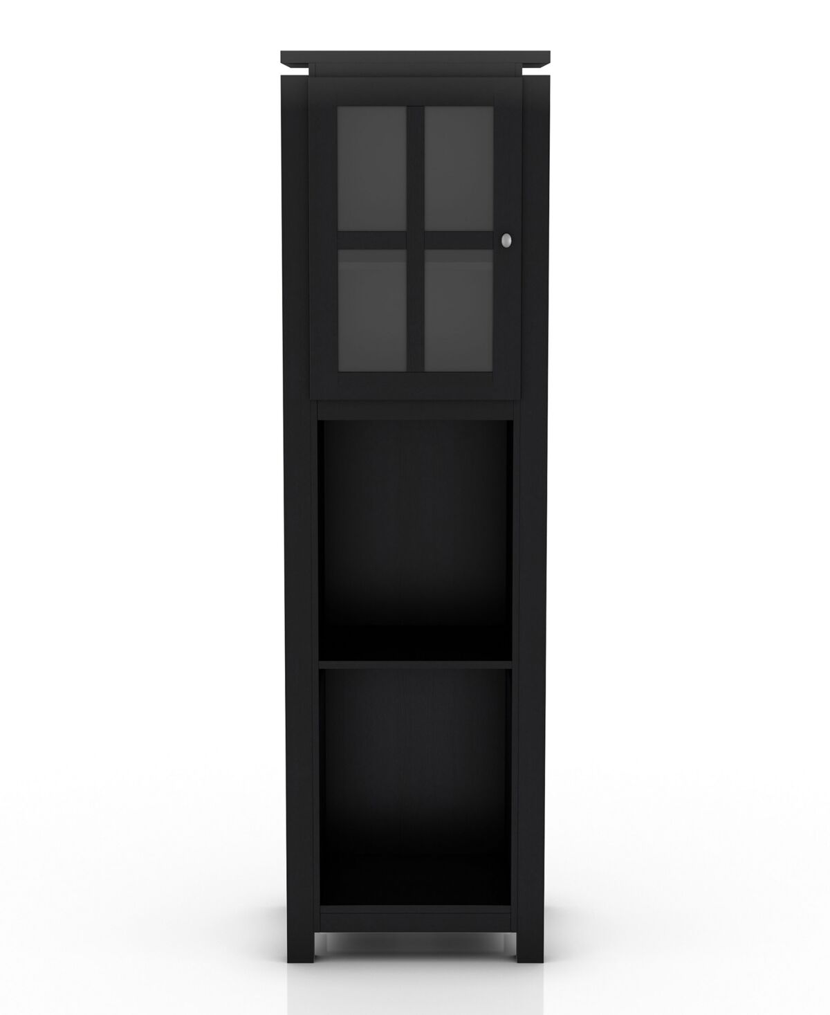 Furniture Migley Open Shelves Tower Cabinet - Black