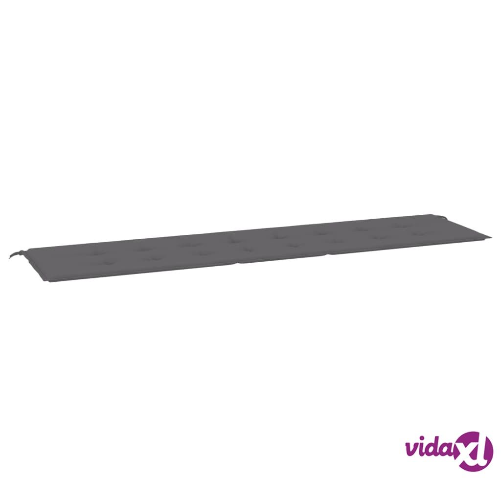 vidaXL Garden Bench Cushion Anthracite 200x50x3 cm