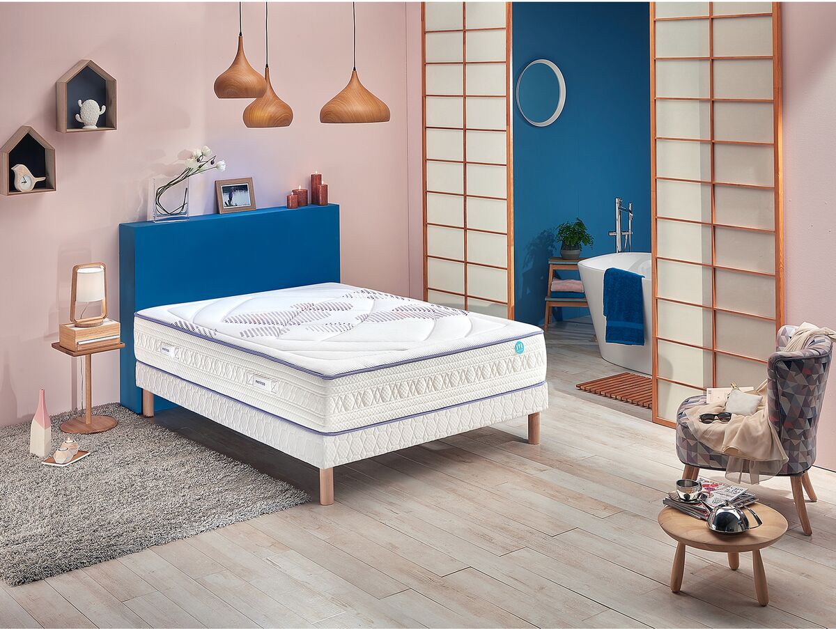 MERINOS Matelas ressorts ensachés, mousse mémoire de forme