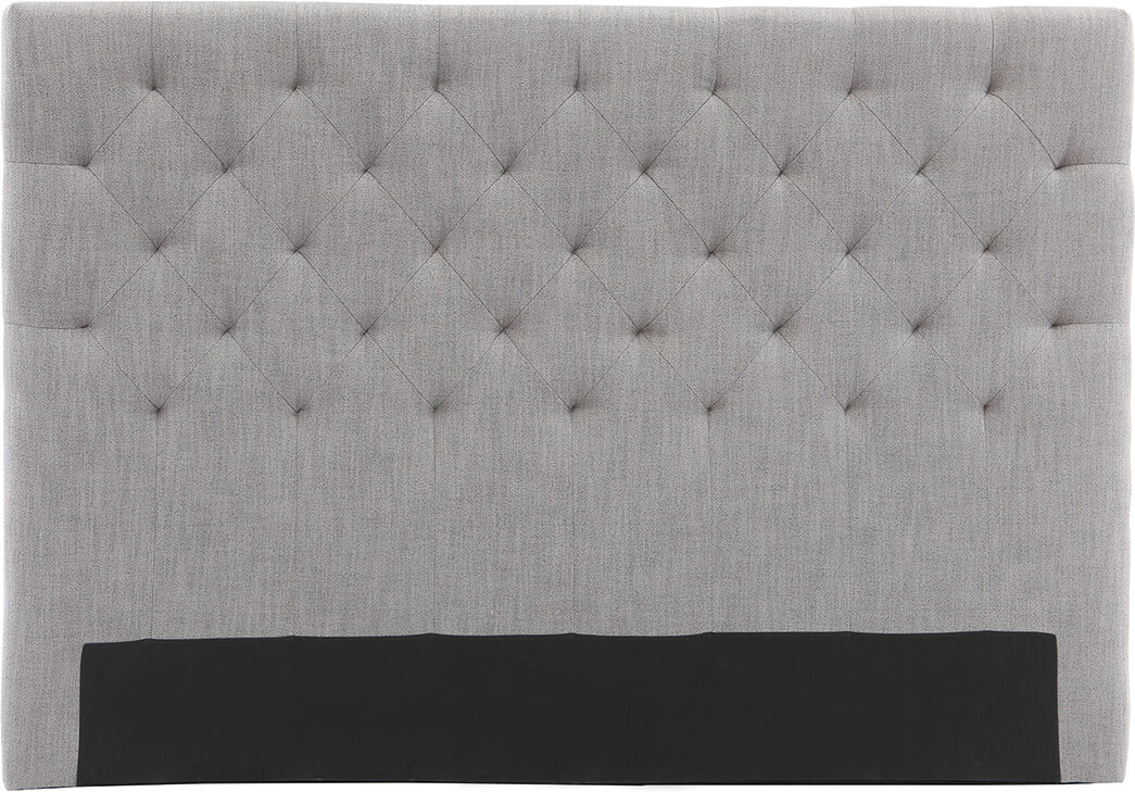 Miliboo Tête de lit tissu gris clair 160 cm ENGUERRAND