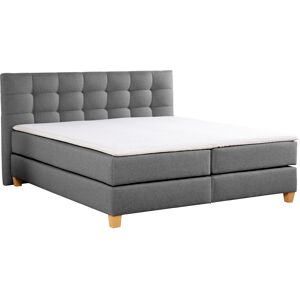 Home affaire Boxspringbett »Moulay«, inkl. Topper, in Überlänge 220 cm, 3... grau Größe