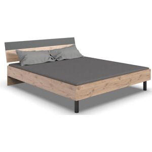 Wimex Futonbett »Budapest«, Inklusive zweifarbiges Kopfteil, Liegefläche... viking oak/ graphit + viking oak/ graphit + schwarz Größe