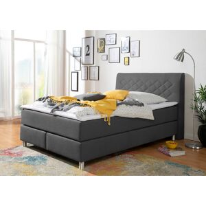 INOSIGN Boxspringbett »Parla«, incl. Topper, 4 Farben in 4 Breiten, 2... anthrazit Größe