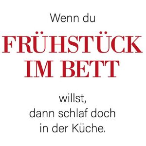 queence Wanddekoobjekt »FRÜHSTÜCK IM BETT« rot Größe