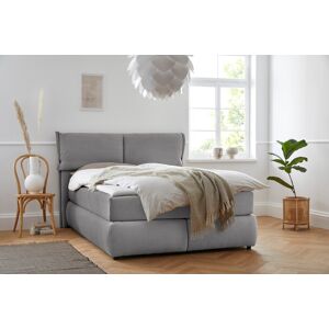 andas Boxspringbett »Jenson«, in 4 Farben, 4 Breiten, 3 Matratzenarten in 2... grau Größe