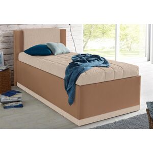 Westfalia Schlafkomfort Polsterbett, mit Bettkasten und Tagesdecke braun/beige Größe