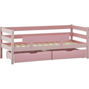 Hoppekids Einzelbett »ECO Comfort«, (Set), mit Rollrost in 8 Farben,... Blassrosa Größe