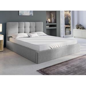 Bett mit Bettkasten - 160 x 200 cm - Stoff - Grau - ELIAVA von Pascal Morabito