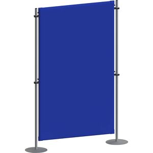 eurokraft pro Akustik-Trennwand, mit 2 Rondenfüßen, Grundelement, BxT 1000 x 280 mm, blau