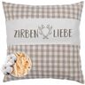 herbalind Duftkissen »als Geschenk 30x30 in braun Dekokissen Zirbenliebe mit... beige Größe