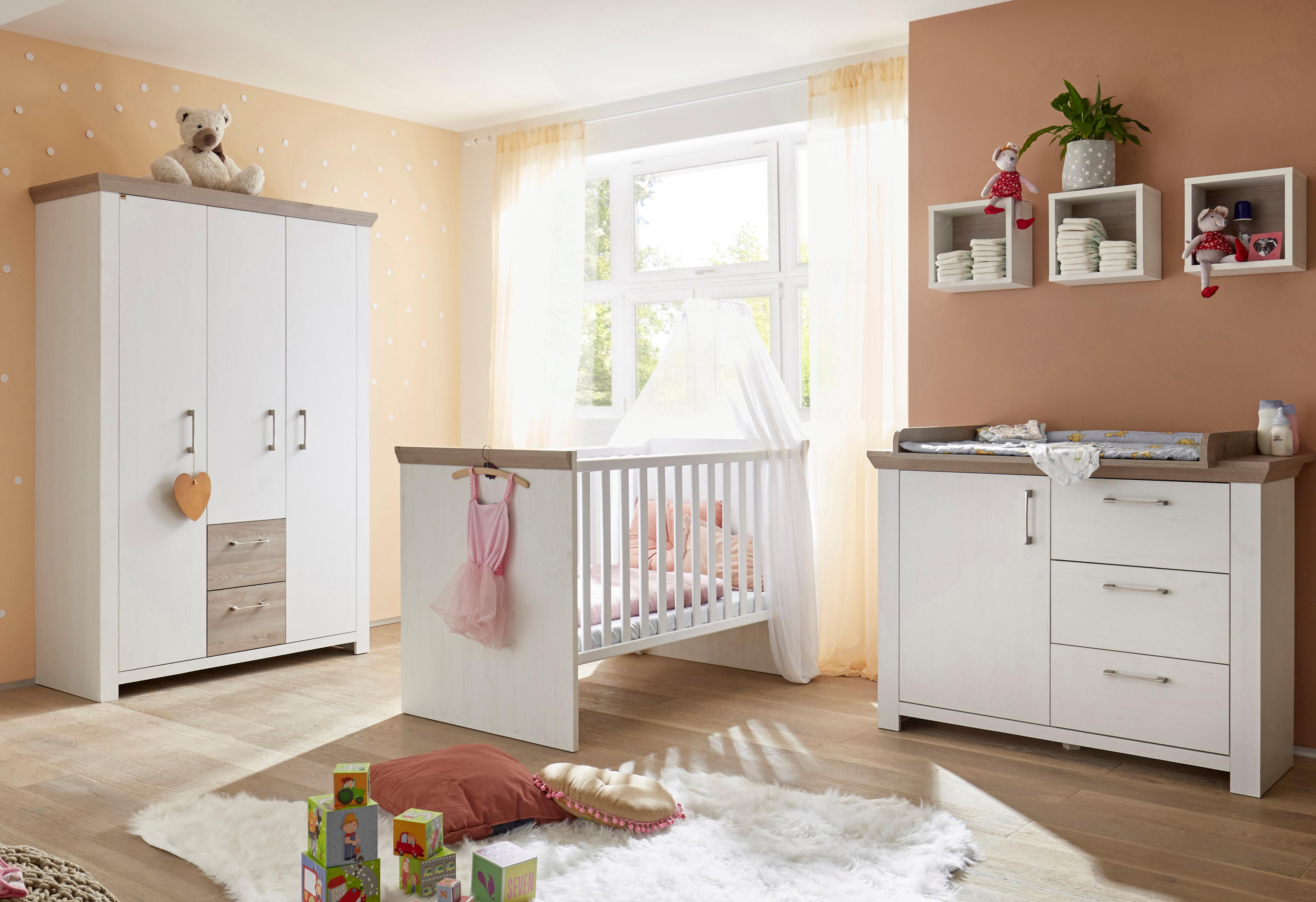 Mäusbacher Babyzimmer-Komplettset »Stralsund«, (Set, 3 St.), Bett +... weiss