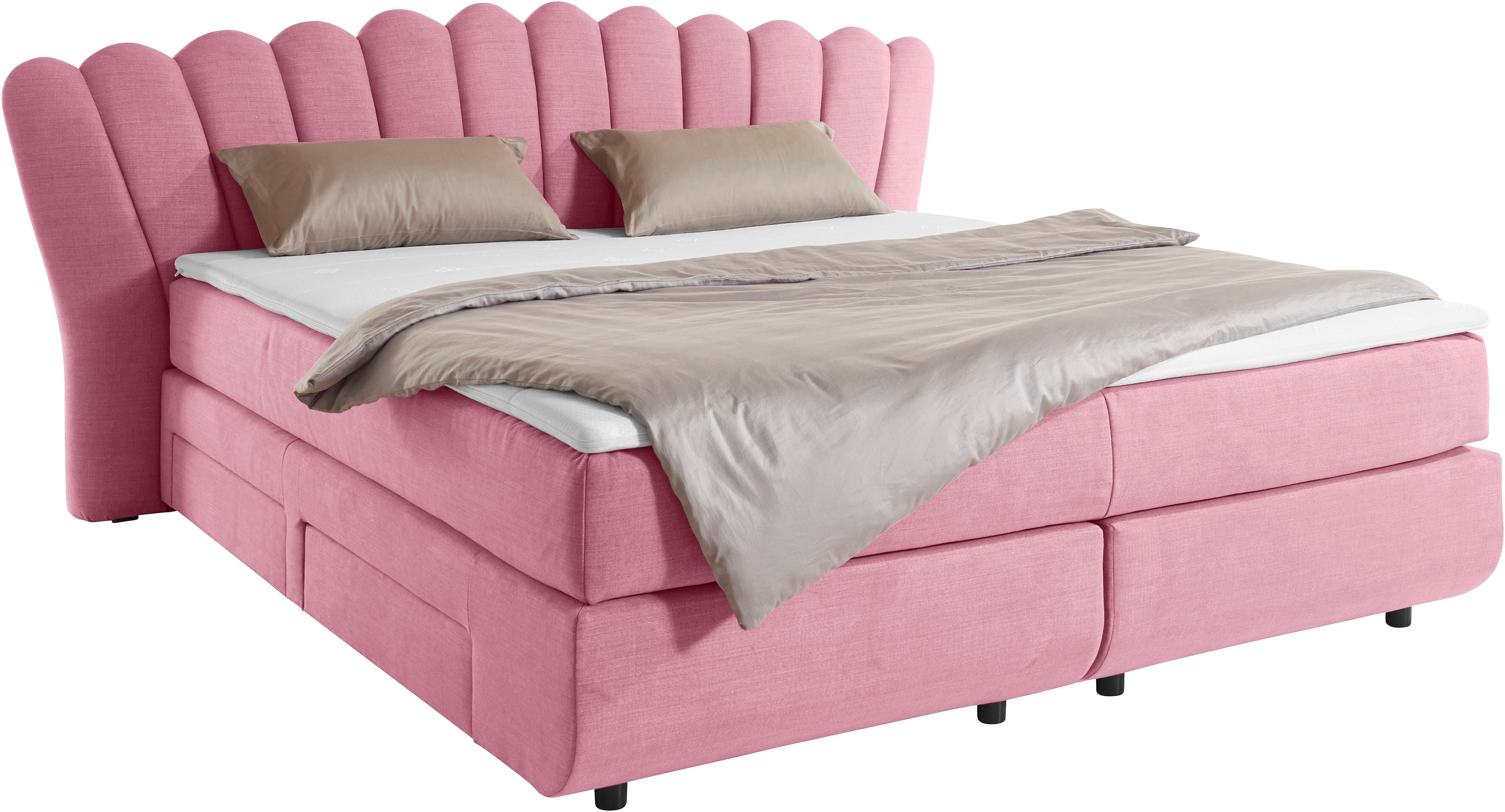 Leonique Boxbett »Fleurir«, Breite 180 cm- mit praktischen Schubkästen!... soft pink