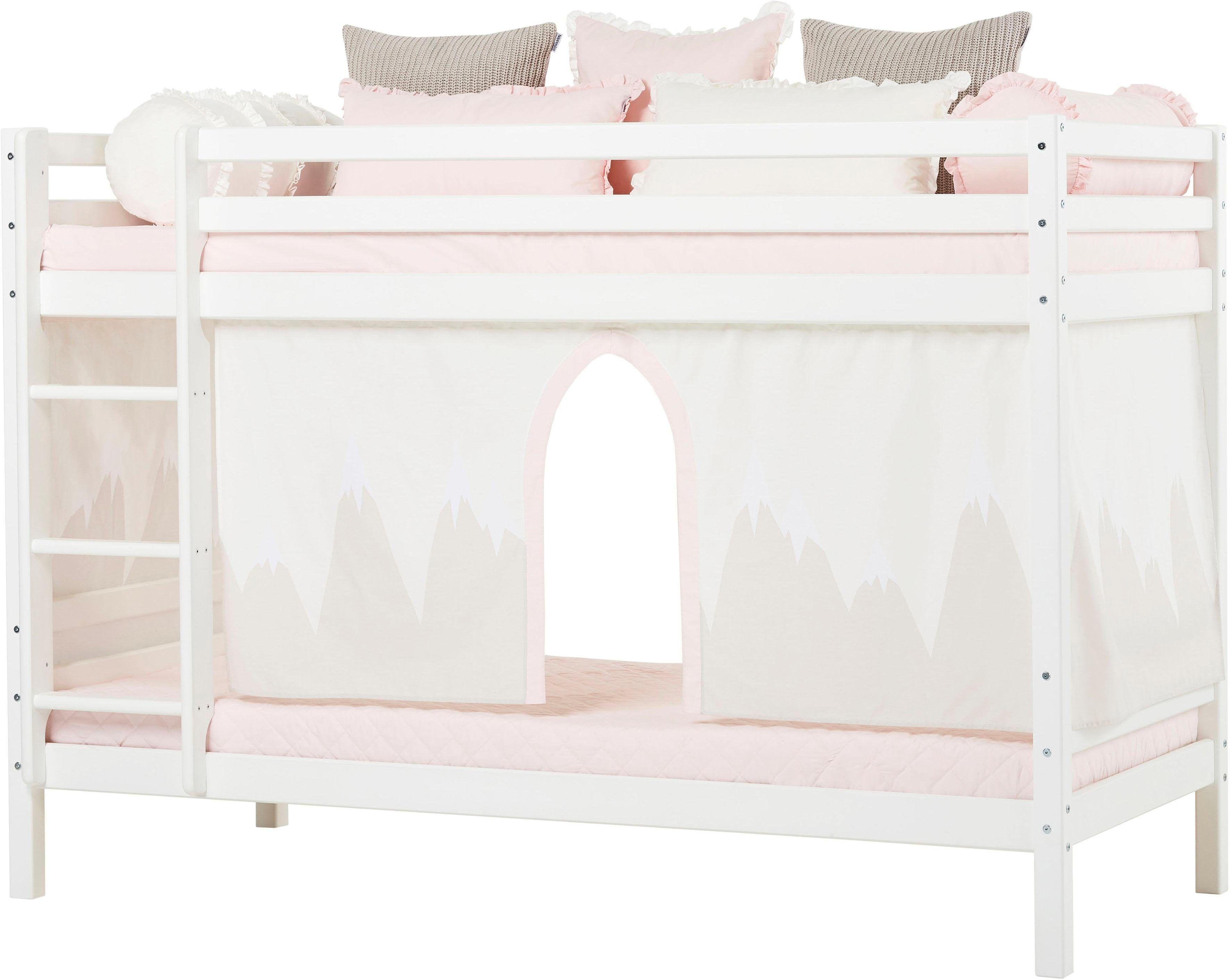 Hoppekids Etagenbett »Winter Wonderland«, (Set, 4 St., Bett, Vorhang und zwei... weiss