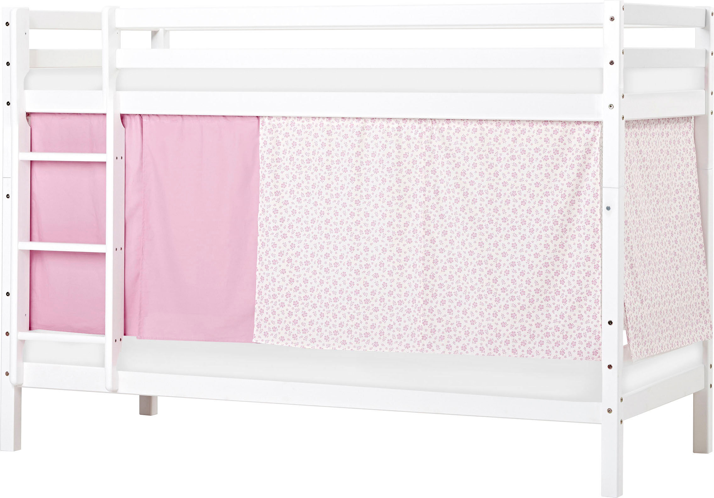 Hoppekids Etagenbett, Liegefläche 90x200 cm, mit Textilset und wahlweise mit... rosa