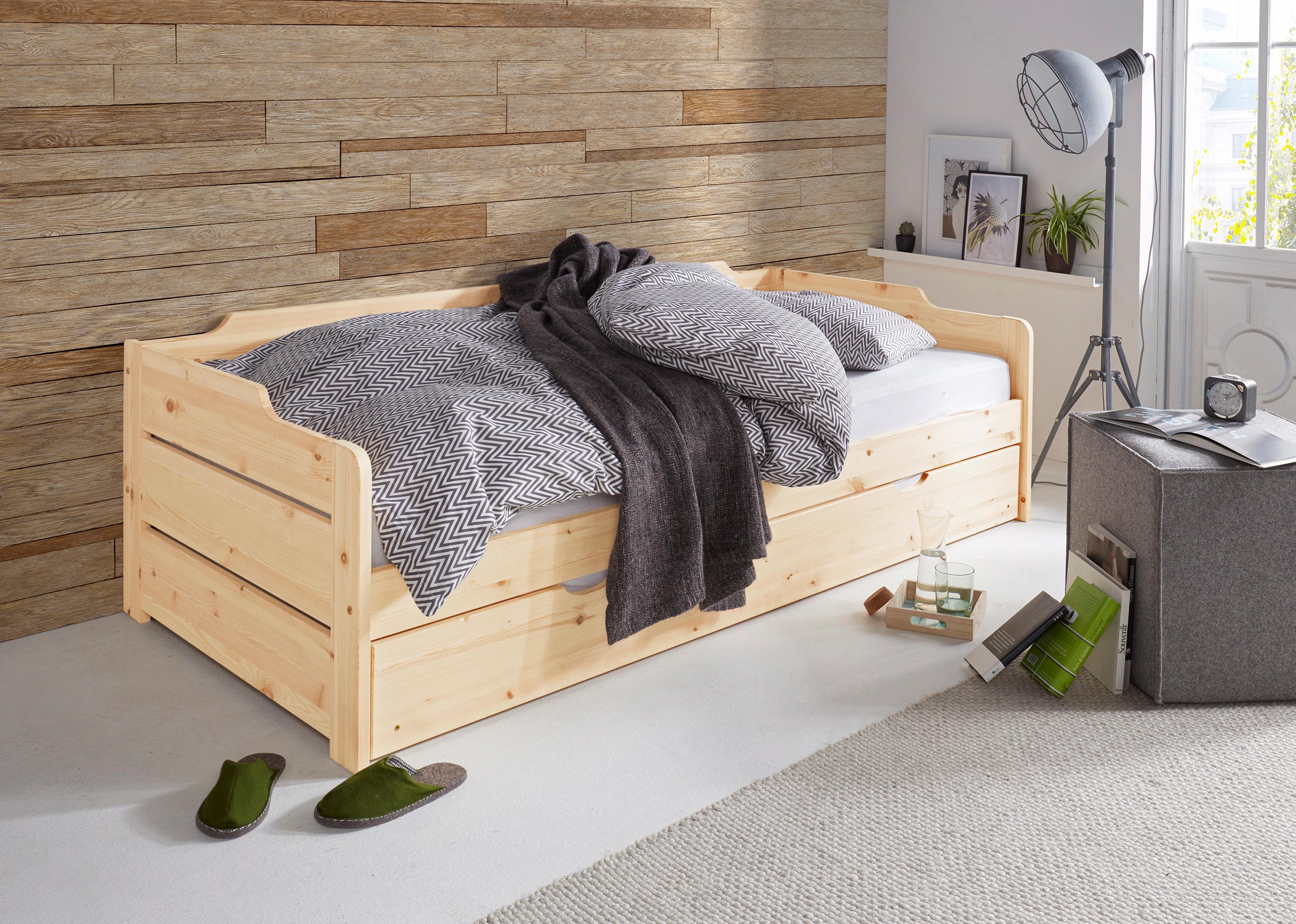 Home affaire Daybett »Reete«, mit 2. Schlafgelegenheit und Rollrost beige