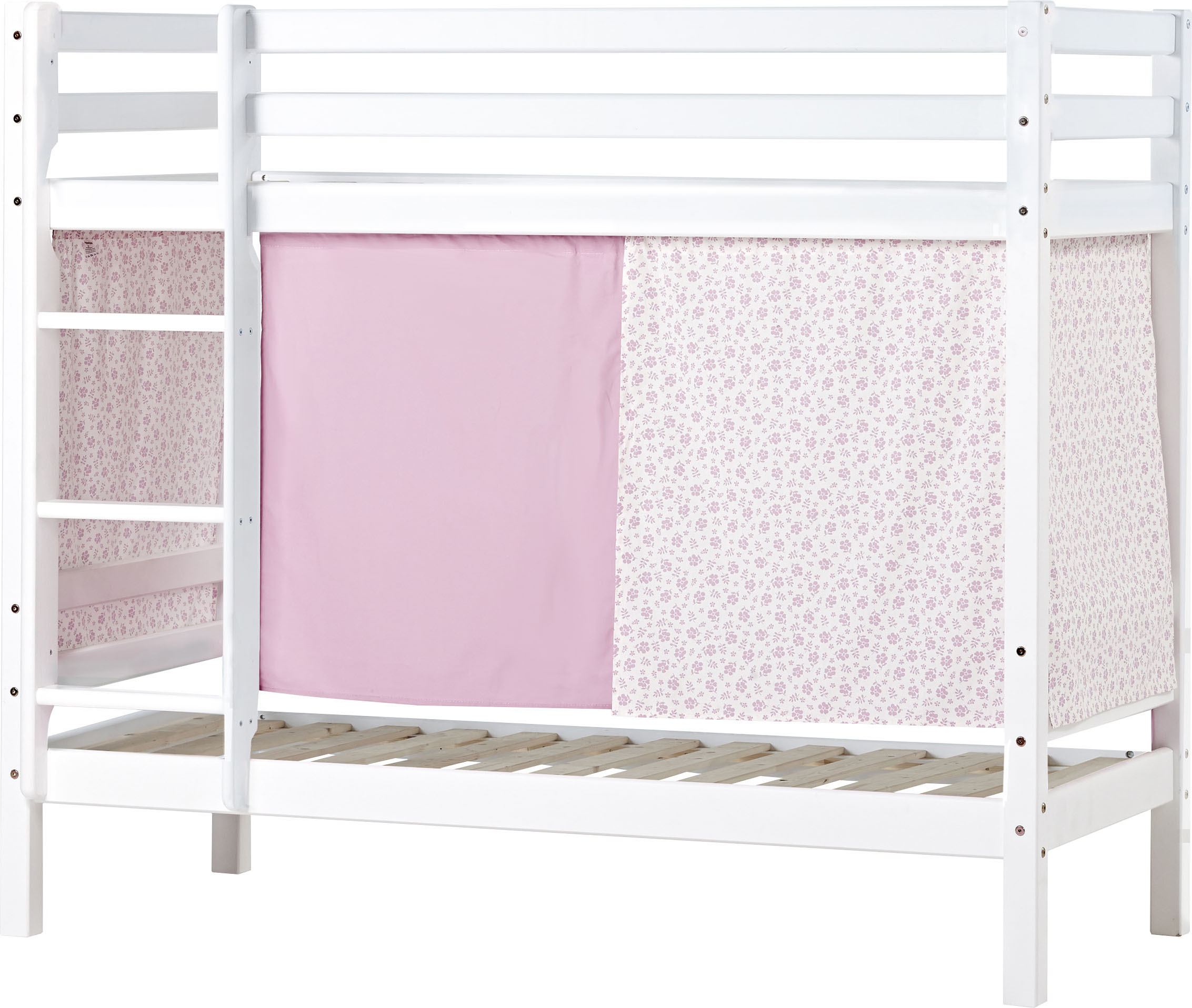 Hoppekids Etagenbett, Liegefläche 70x160 cm, mit Textilset und wahlweise mit... rosa