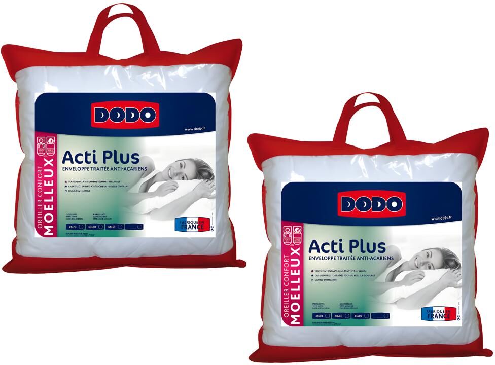 DODO Kopfkissen 2er-Set antiallergen ACTI PLUS II von DODO - 65x65 cm