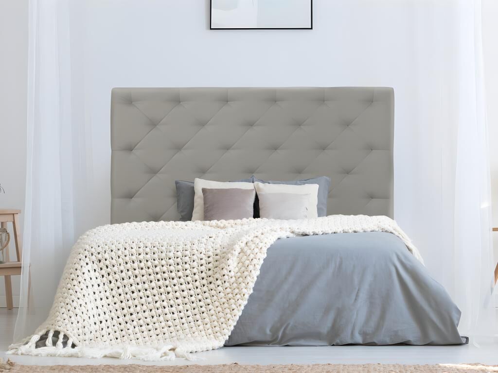 Vente-unique.ch Kopfteil Bett NADRA - 160 cm - Kunstleder - Grau