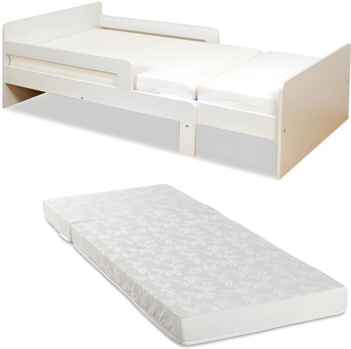 Vente-unique.ch Set Ausziehbett ZELLY + Lattenrost + Matratze - ausziehbar 90x140-90x200 cm