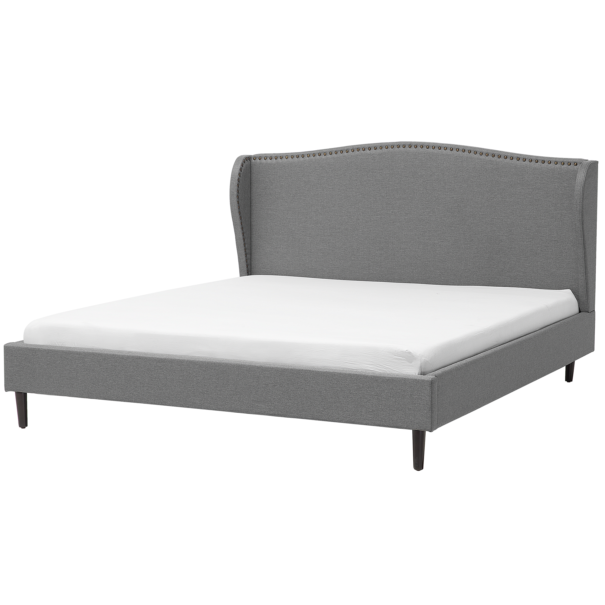 Beliani Čalouněná šedá postel 180x200 cm - COLMAR