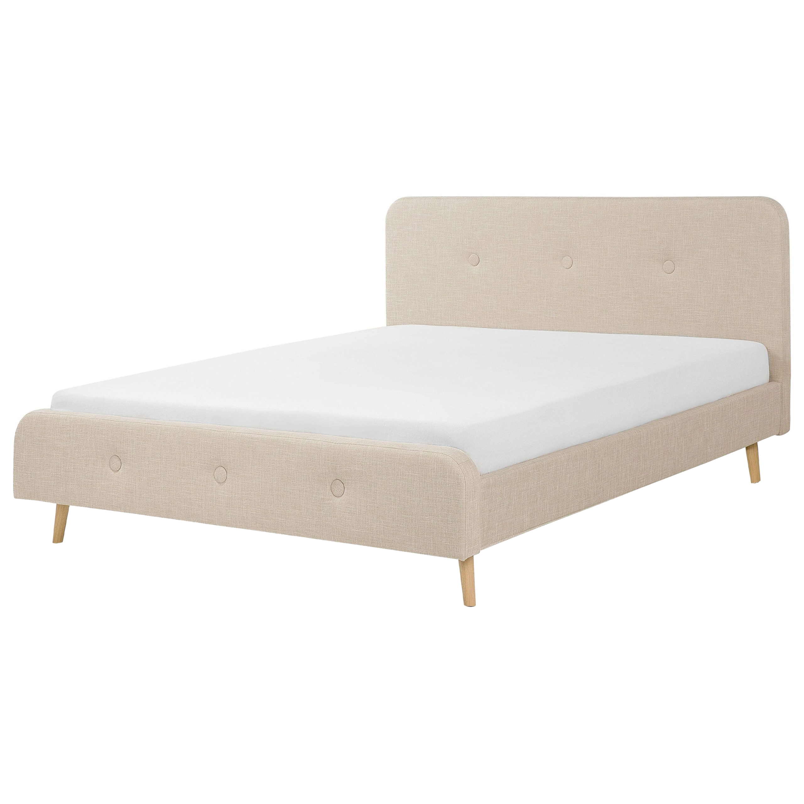 Beliani Béžová čalouněná postel 180x200 cm RENNES