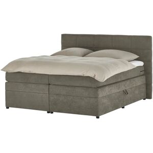 Höffner Boxspringbett mit Bettkasten Suffolk ¦ grau ¦ Maße (cm): B: 204 H: 12