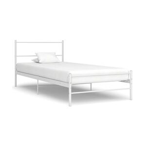 vidaXL Bett Weiß Metall 90x200 cm