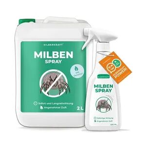 Milbenspray für Matratzen & Textil - Milben im Bett bekämpfen: 2 L Kanister + 500 ml Sprayflasche